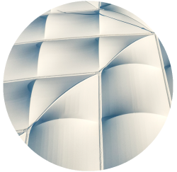 round button Cover Structures with rounded white metal roof